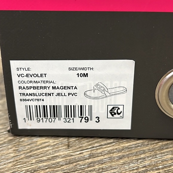 NEW Vince Camuto EVOLET Translucent Jelly Sandals -Raspberry Magenta Size 10 - Picture 9 of 10